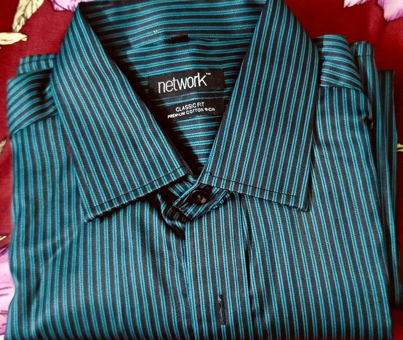 Network Striped Classic Fit Shirt