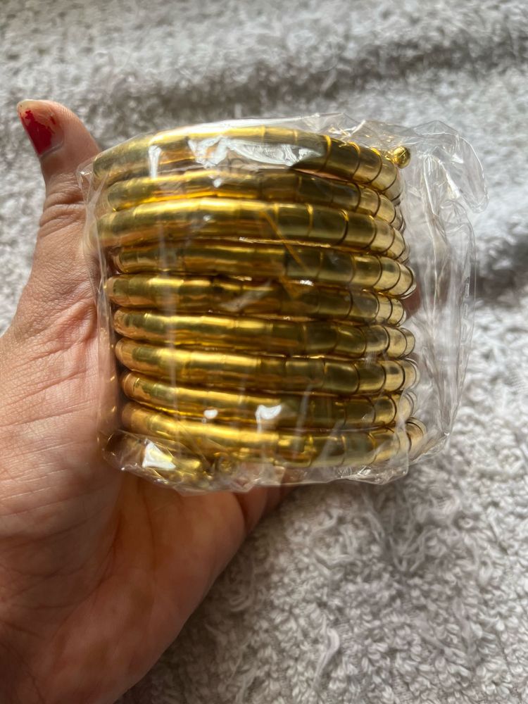 Golden Bracelet With Bangles