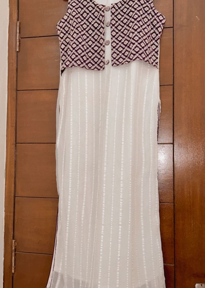 Kurti With Attached Jacket