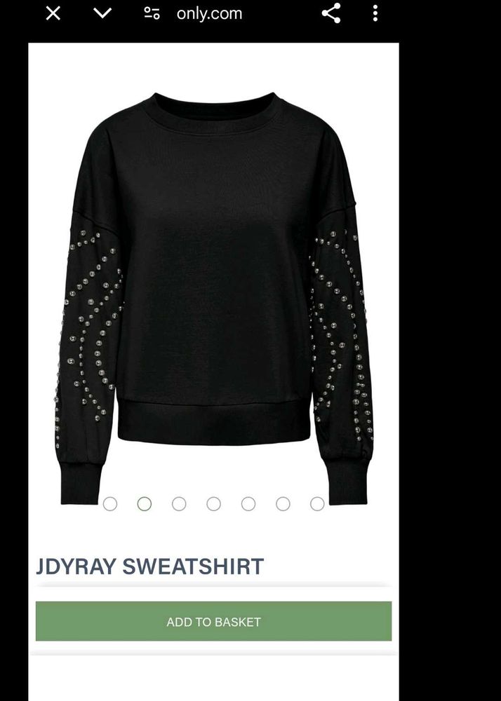 Embellished Sleeves Sweatshirt