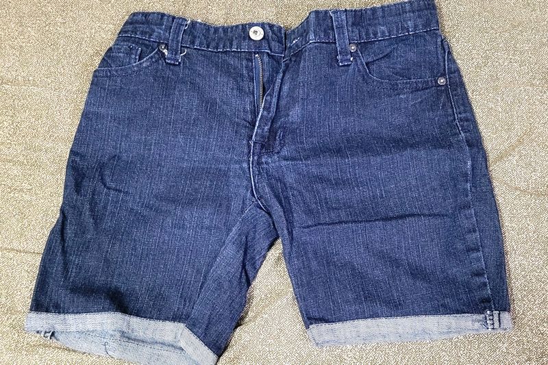 Denim Shorts || Waist Upto 28 || Stretchable Elast