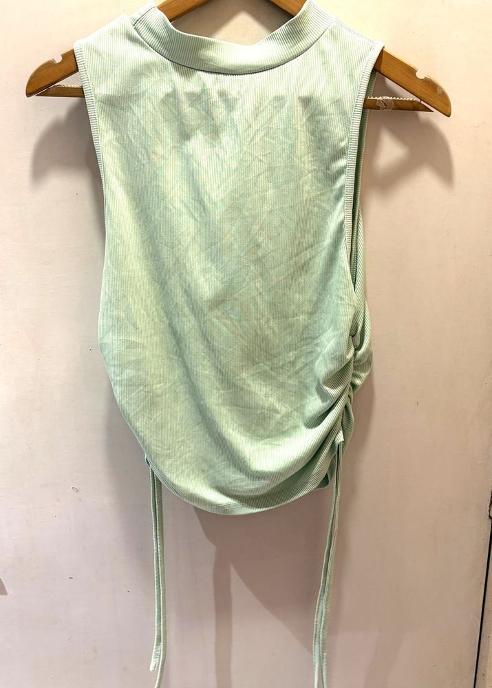 Mint Green Ruched Tank Top
