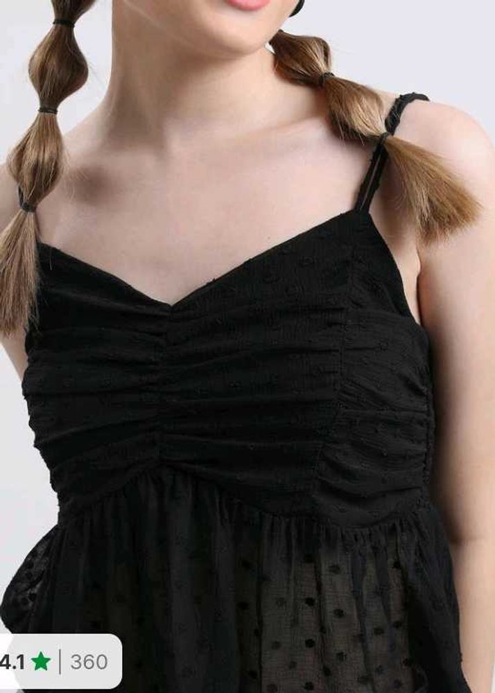 Black Polka Dot Cami Top