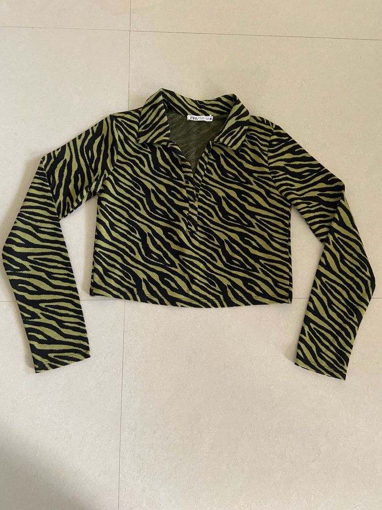 Zebra Print Crop Top