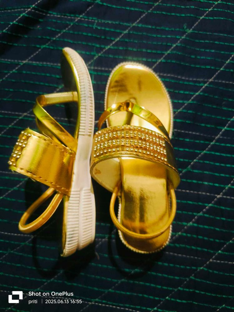 Baby&#39;s Golden Flats &amp; Sandals