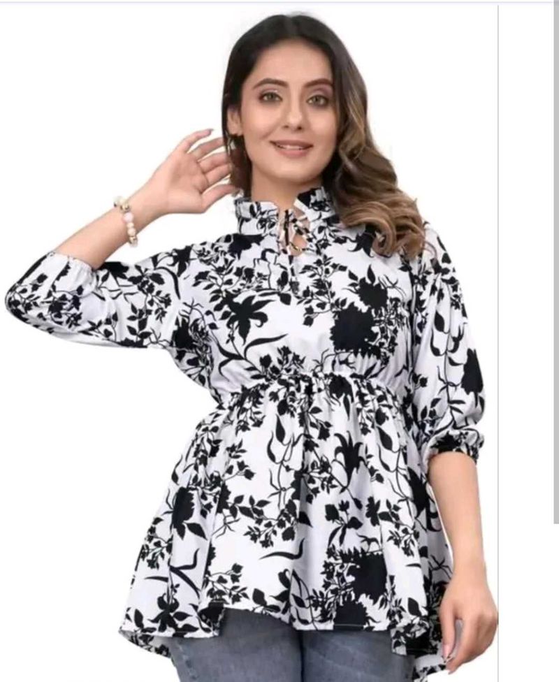 Floral Print Peplum Top