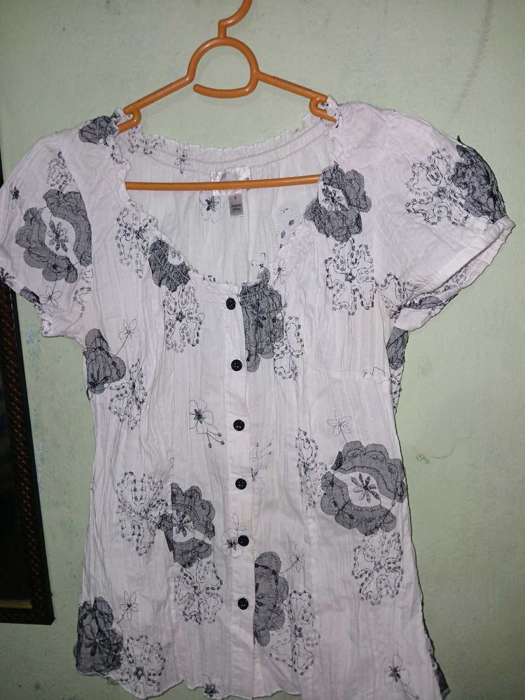 Floral Button-Down Top