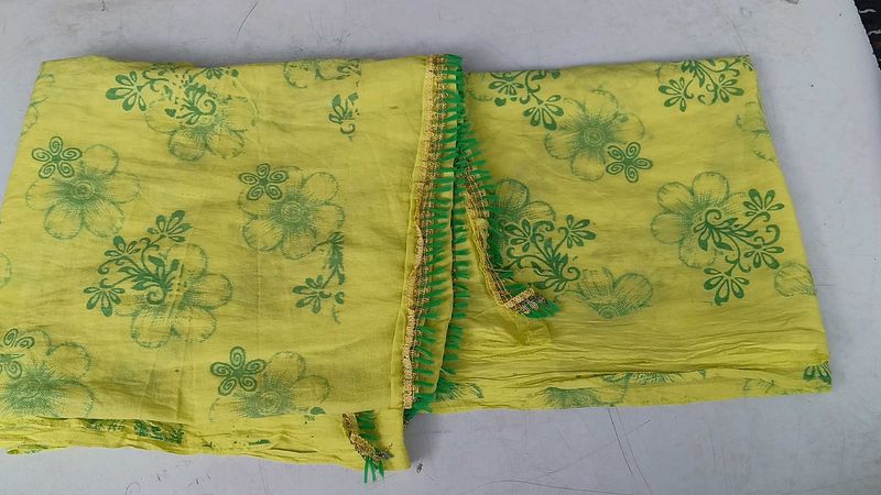 Yellow Floral Dupatta