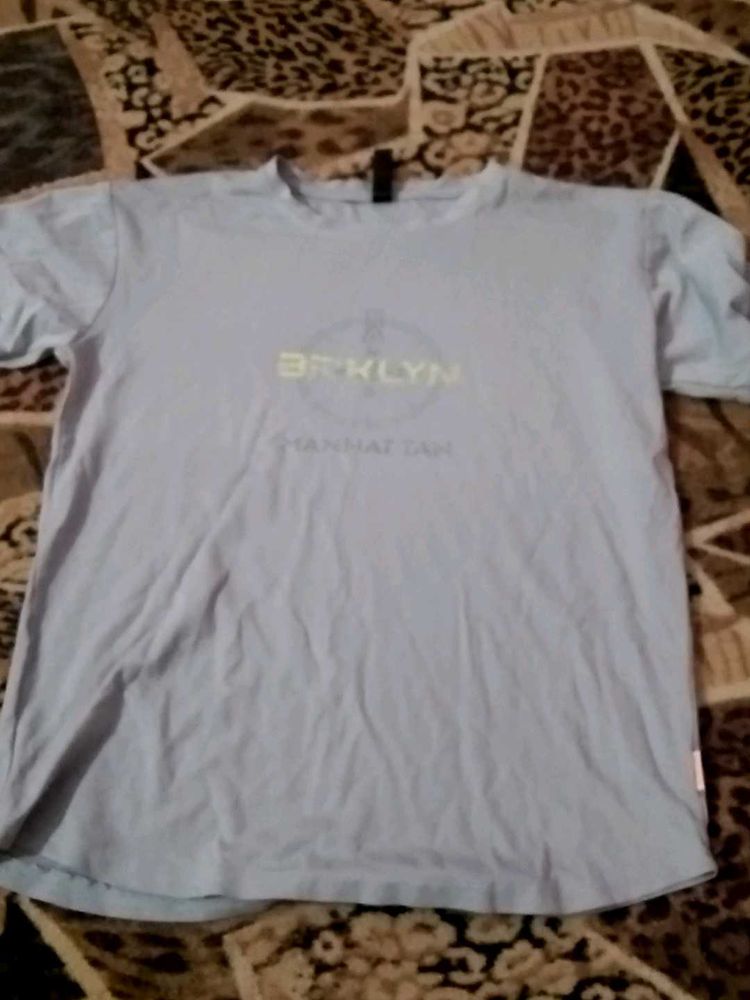 Brooklyn Graphic Tee - Light Blue