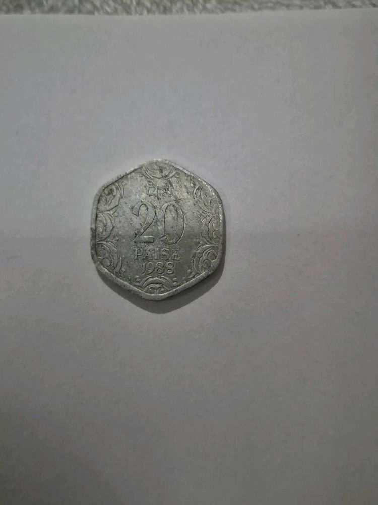 20 Paisa Indian Coin