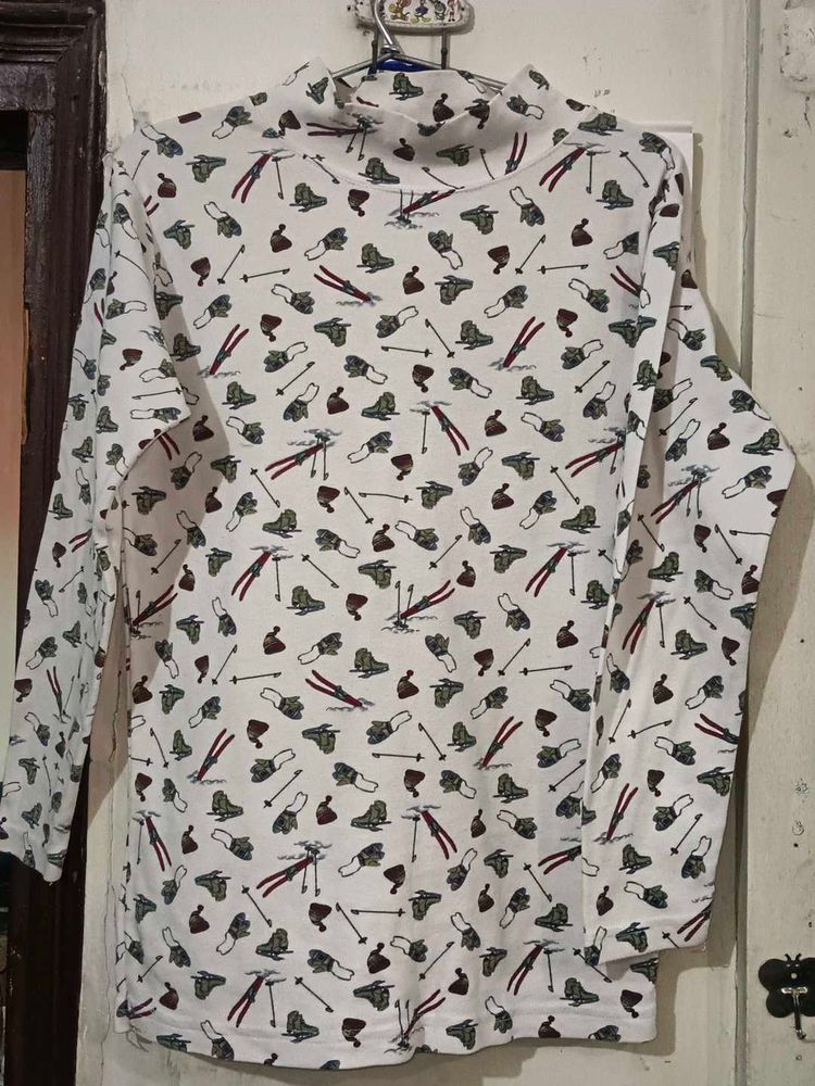 woollen girls highneck tshirt