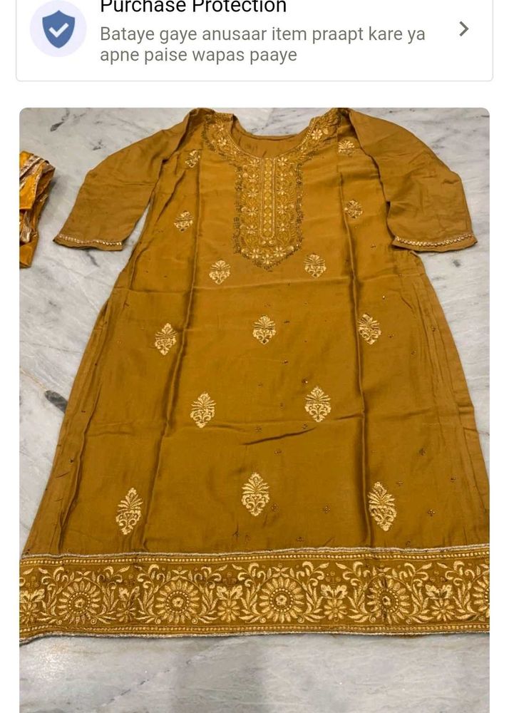 Combo Mustard And White Suits With Jhumke Free