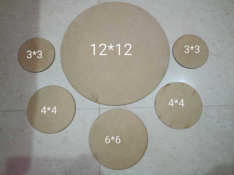 Combo Of 5 Round Shape Mdf Boards