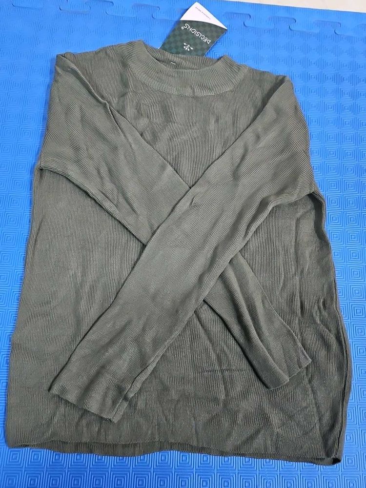 Olive Green Knit Top