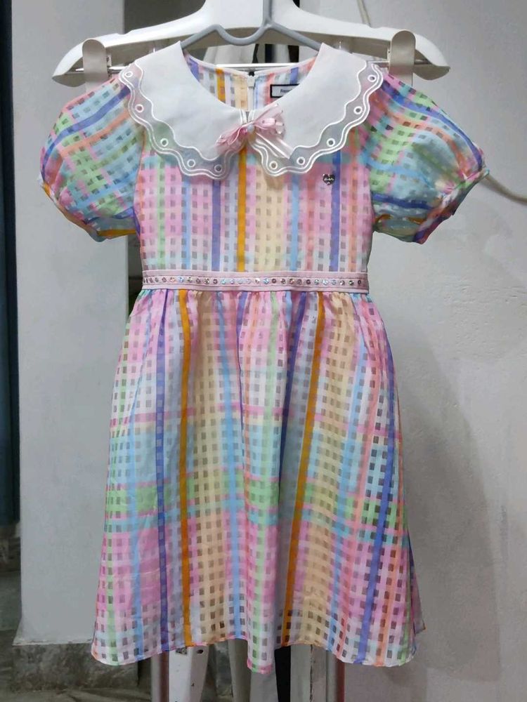 Rainbow Plaid Dress