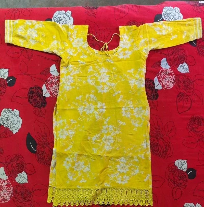 Yellow Floral suit set