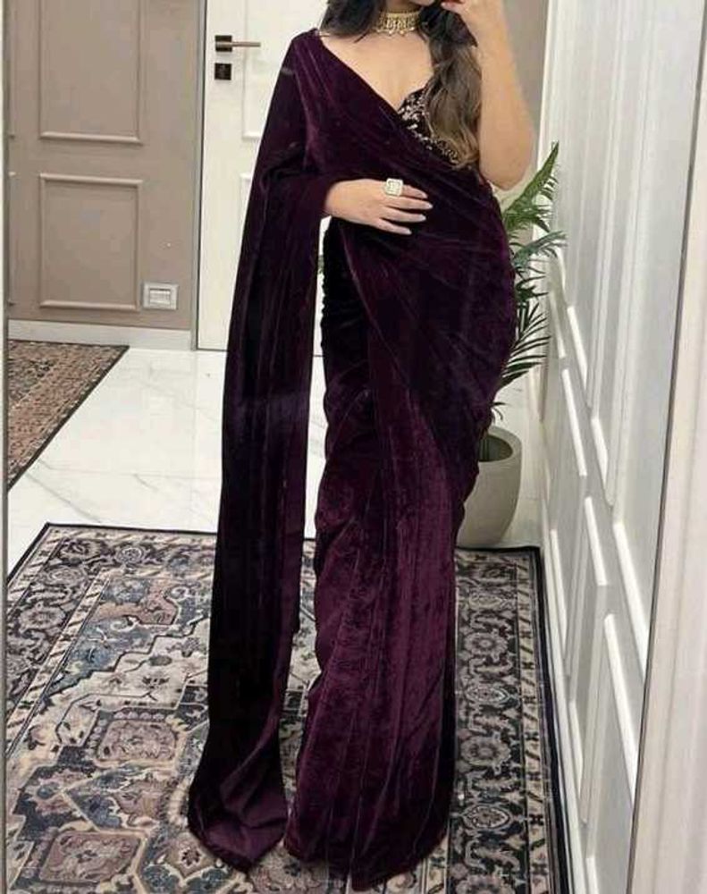 Premium Elegant Velvet Saree