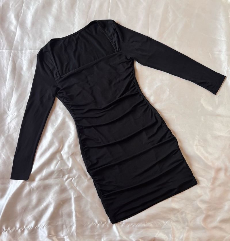 Urbanic Black Mesh Bodycon Mini Dress