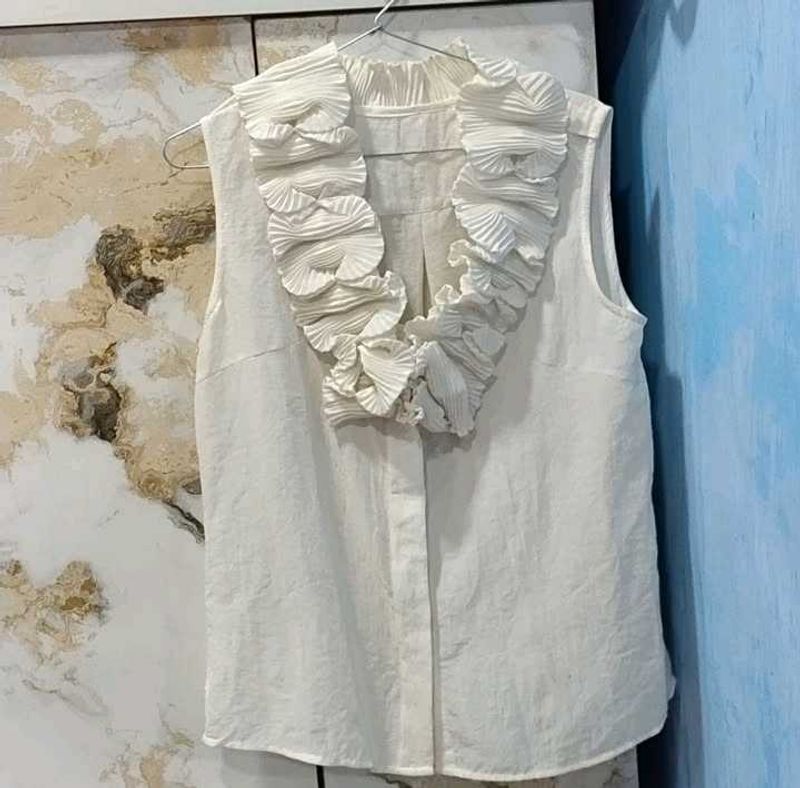 white neck design top