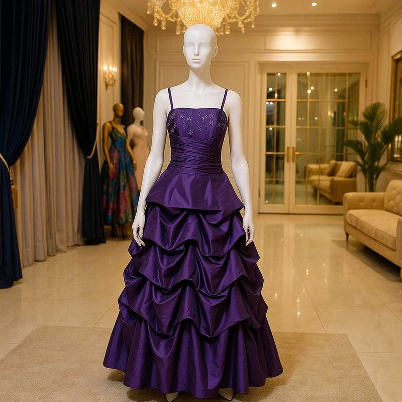 Purple Tiered Formal Gown