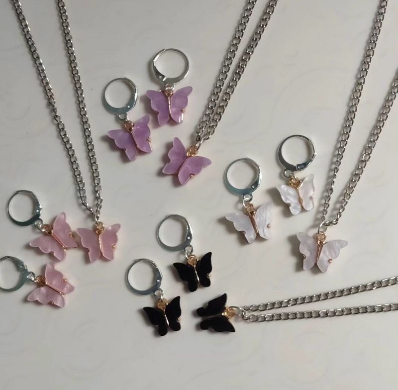 Butterfly Necklace N Earrings