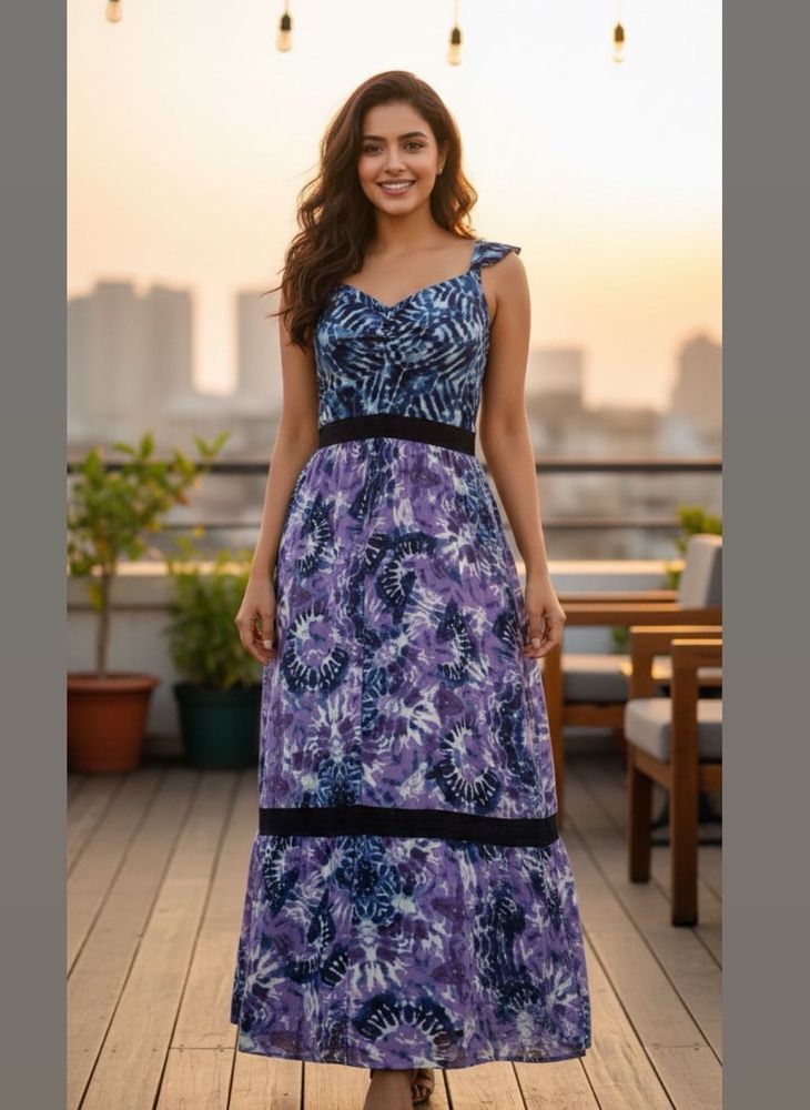 Stylish Tie-Dye Maxi Dress