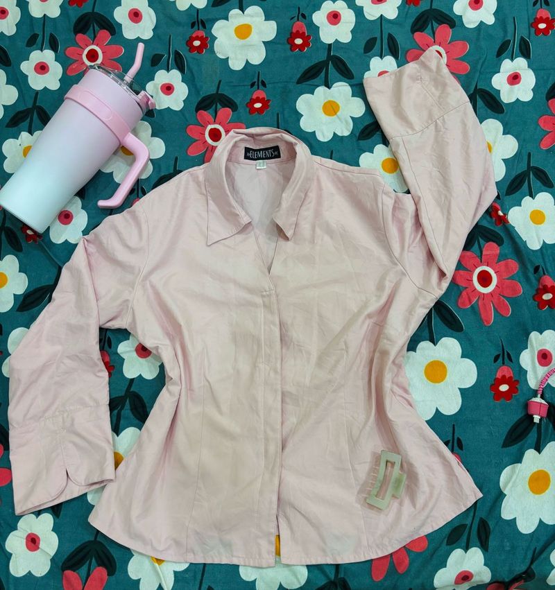 pastel pink shirt top