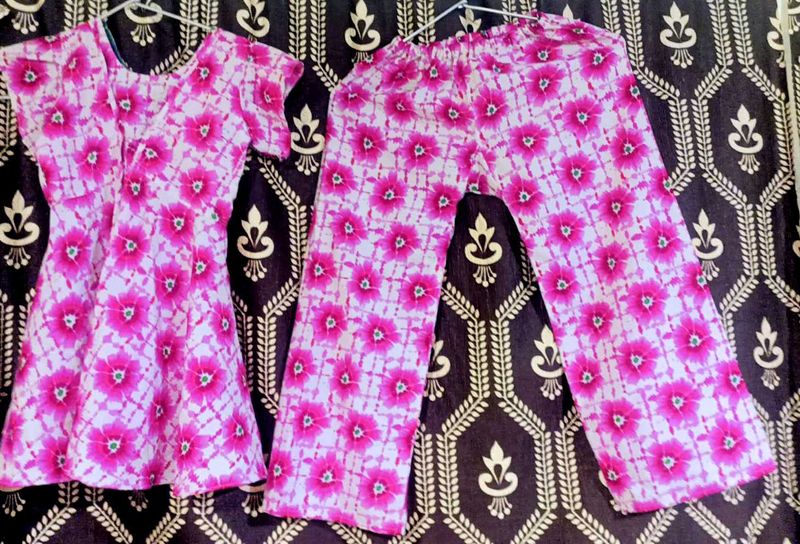 Floral Pink Pajama Set