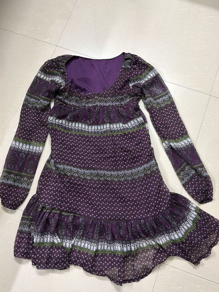 Cute Purple one piece Dress