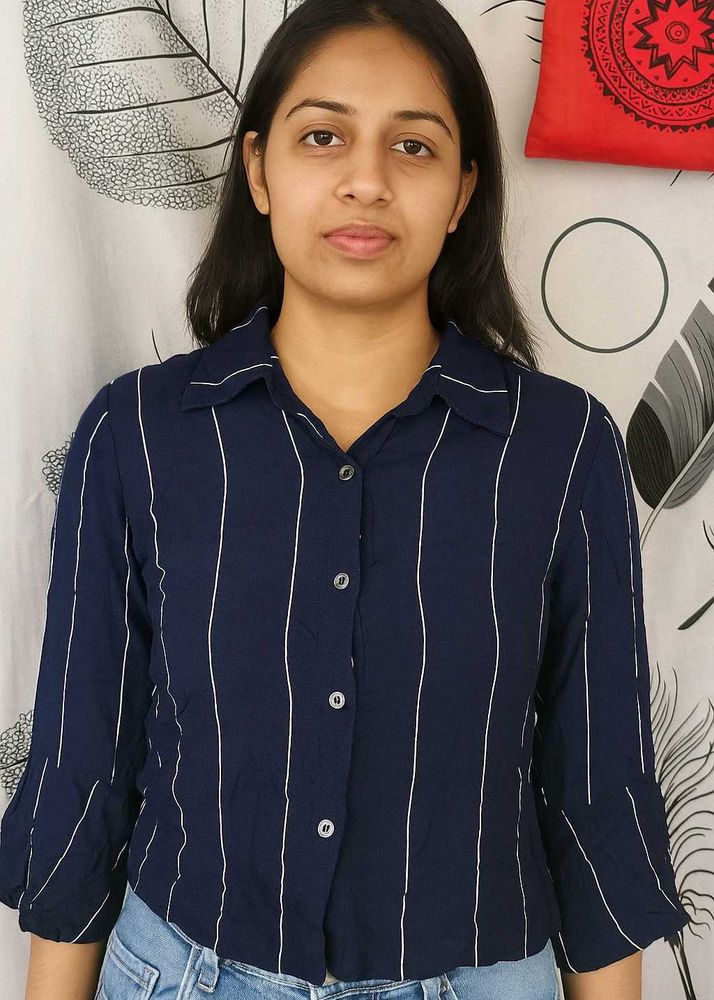 Striped Navy Blue Shirt