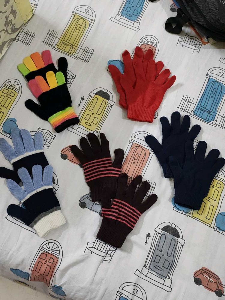 Beautiful Colourful Hand Gloves Woolen For Kids