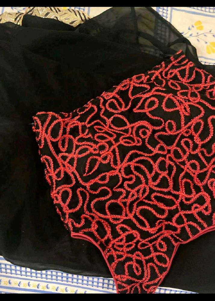 Elegant Black Saree