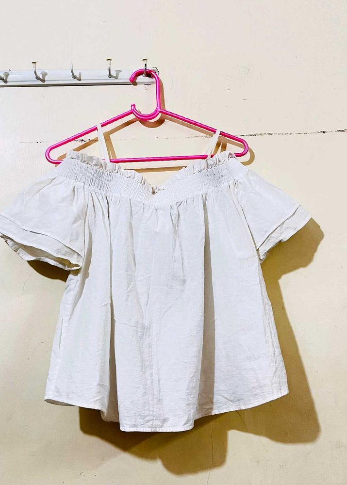 White Off-Shoulder Top