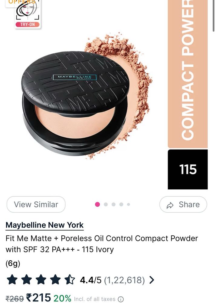 Fit me Matte+poreless Oil Control With Spf 32+++