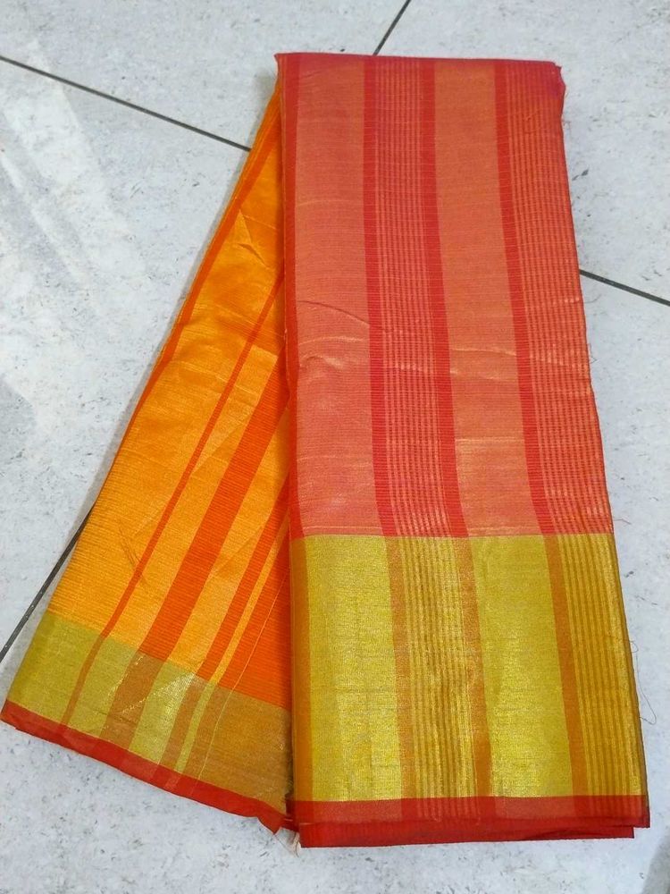 Dual Tone Cotton Silk Saree