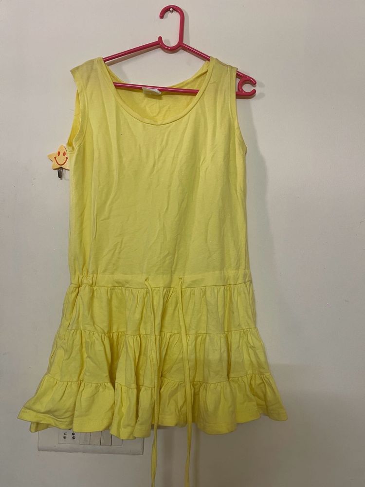 Sunny Yellow Sleeveless Cute Mini Dress