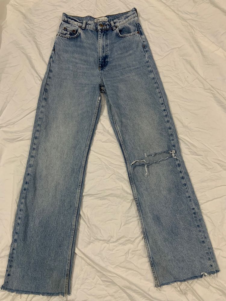 TRF ZARA HIGH WAIST WIDE LEG JEAN