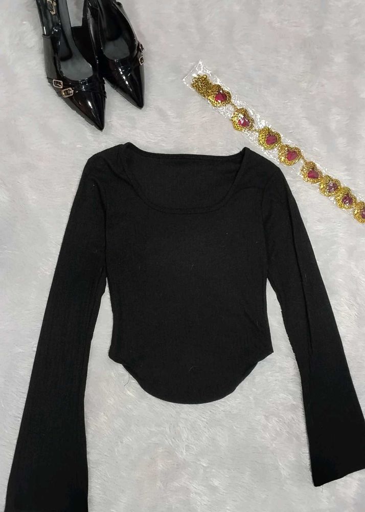 Long Sleeve Black Top