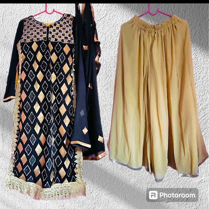 Pakistani Sharara Kurta Dupatta Set