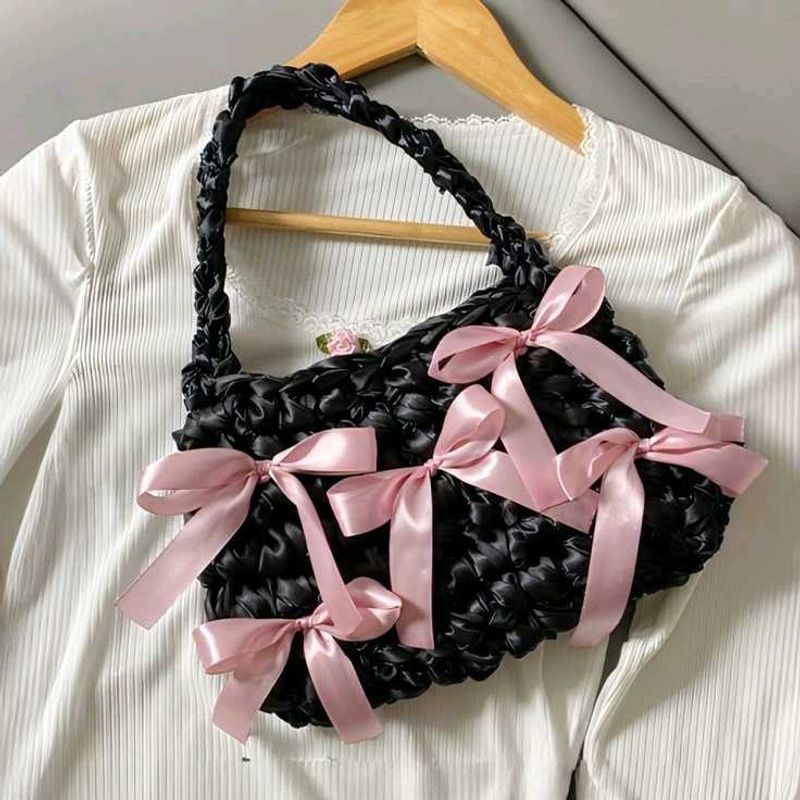 Handmade Ribbon 🎀 Bow Handbag