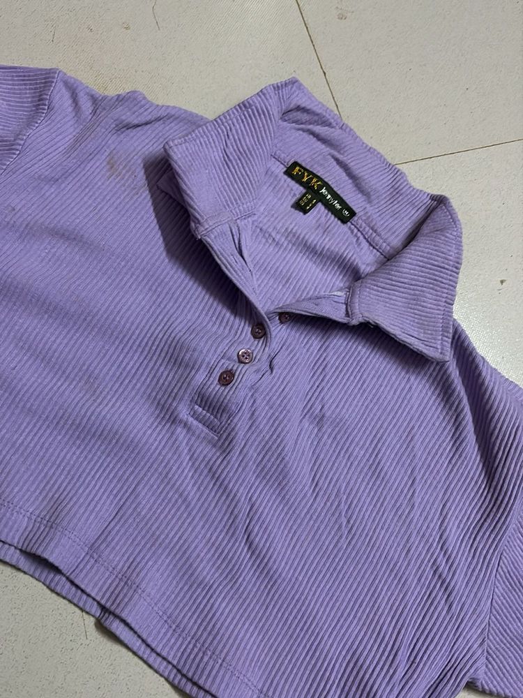 Cute Purple Crop Top