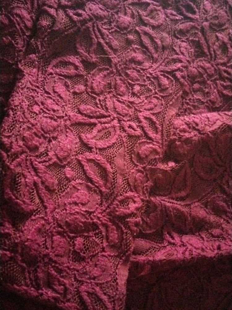 Maroon Net Top