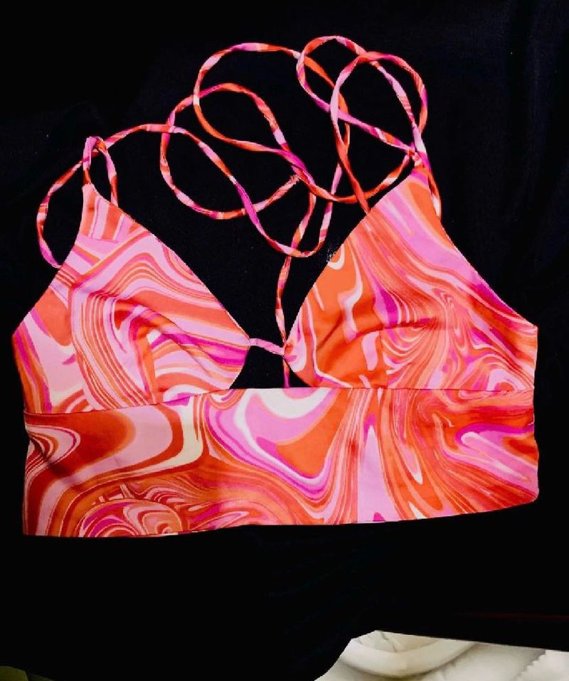 Swirl Print Halter Top
