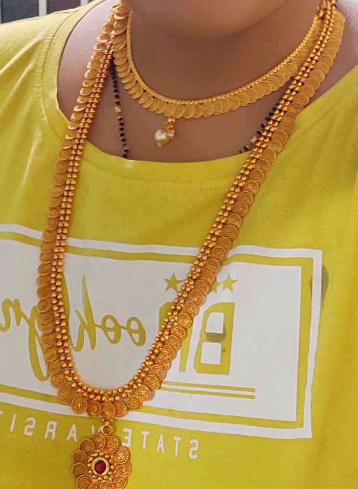 Gold plated Long Haram set