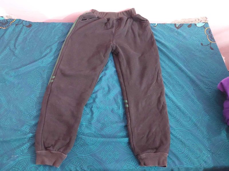 Green striped Black Warm Lower for Boys