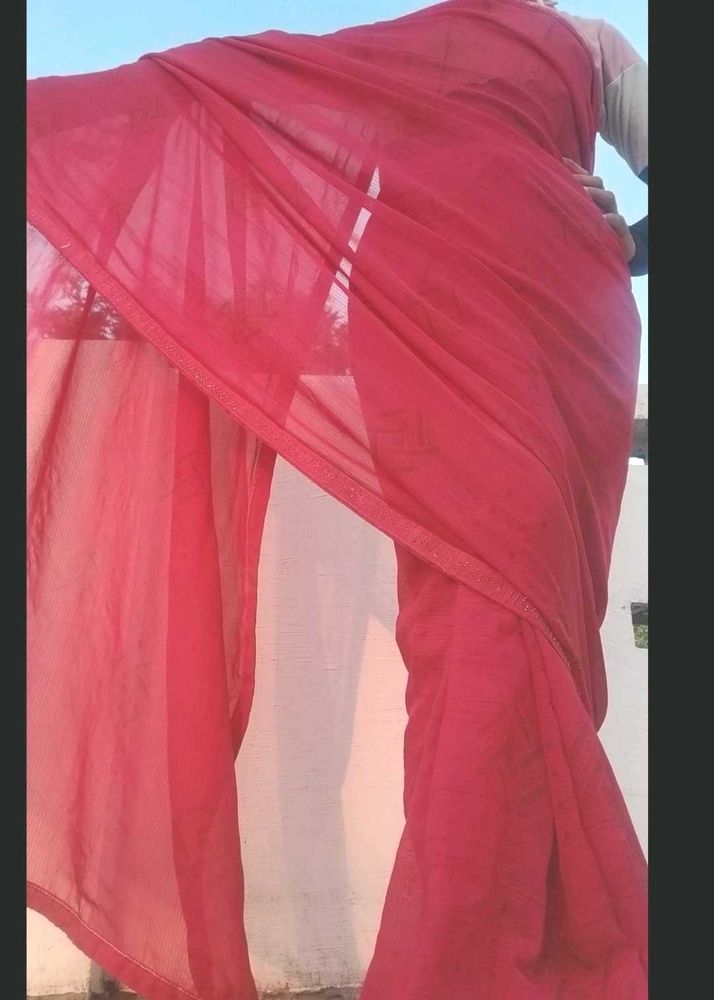 Dark Pink Saree