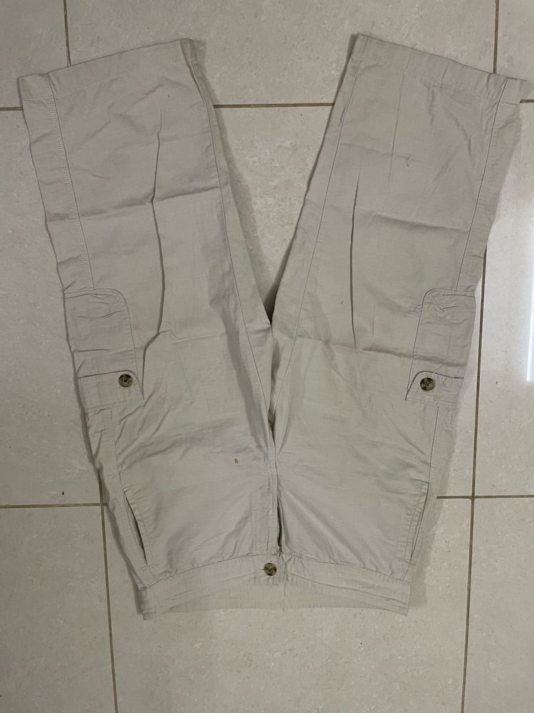 Beige Cargo Pants