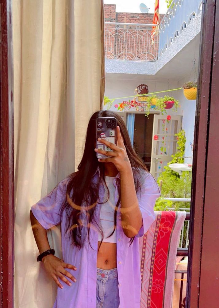 Lavender and pink Button-Down Shirt