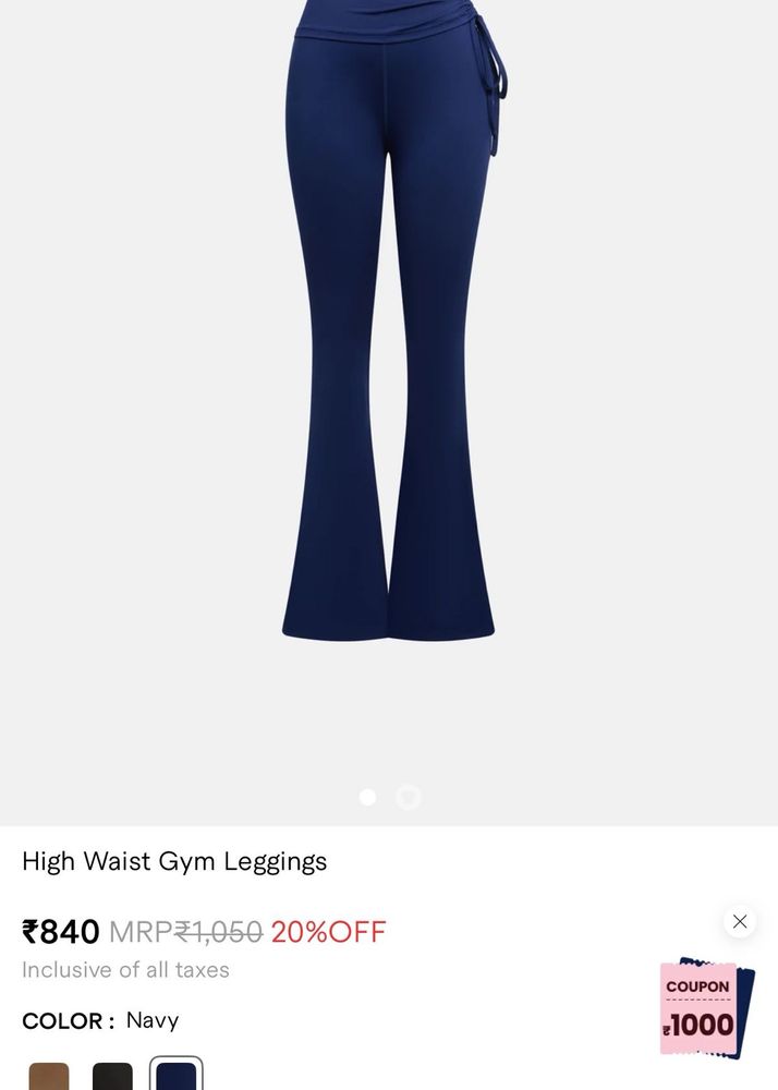 Savana Blue High Waist bootcut gym Leggings