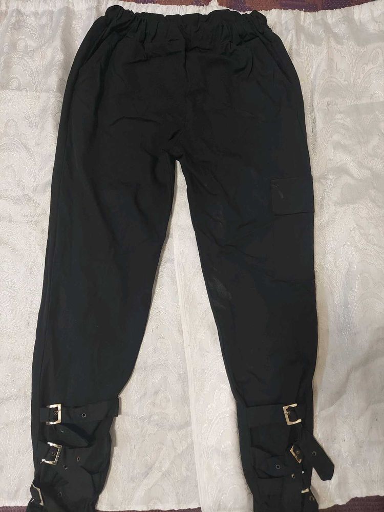 Black Cargo Joggers